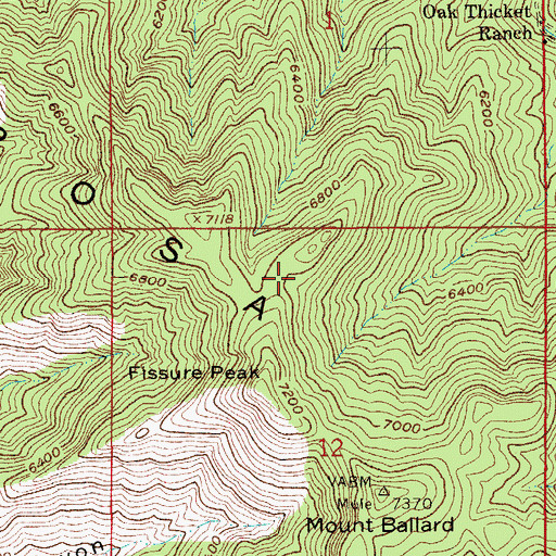 Topographic Map of Escabrosa Ridge, AZ