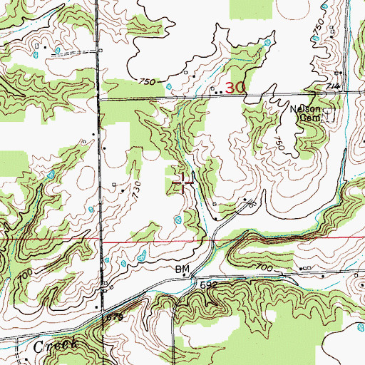 Topographic Map of Paradise Acre Lake, IN