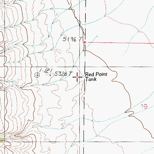 Topographic Map of Red Point Tank, AZ