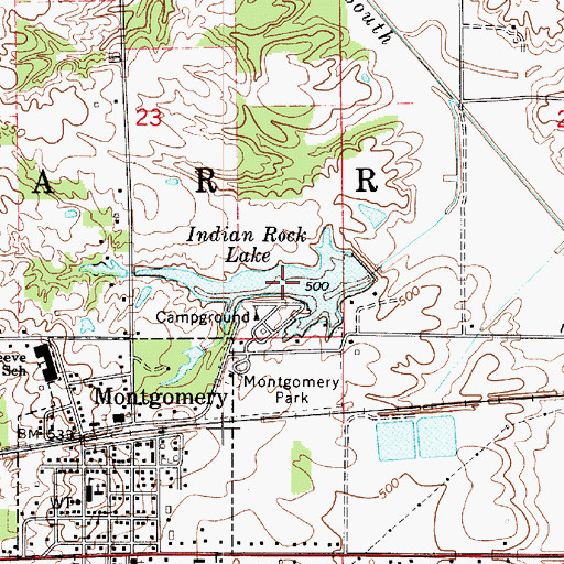 Topographic Map of Indian Rock Lake, IN