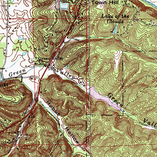 Topographic Map of Berry Farm Lake Dam, IN