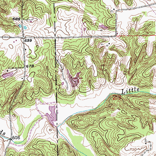 Topographic Map of I V West Lake Dam, IN