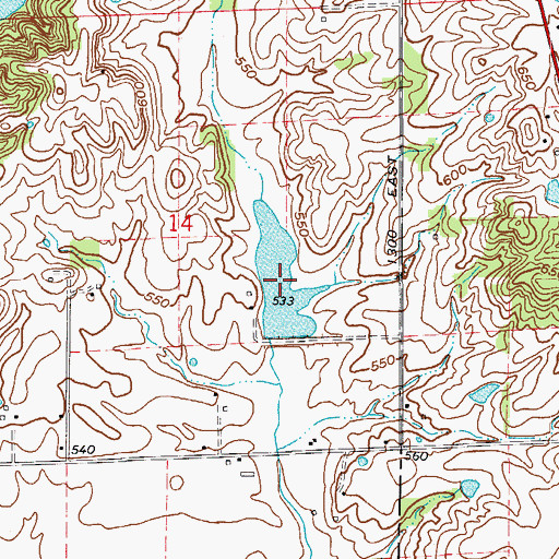 Topographic Map of Prairie Creek Dam Number A-3-1, IN