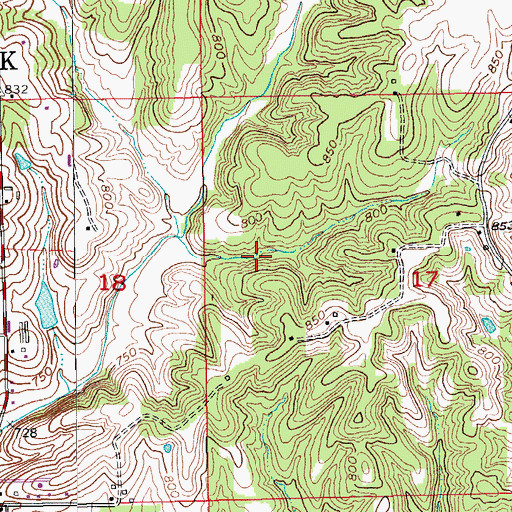 Topographic Map of Peek-A-Boo Lake, IN