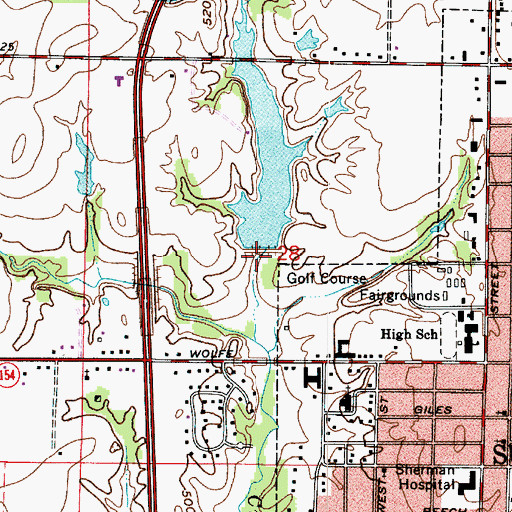 Topographic Map of Busseron Dam Number L-1, IN