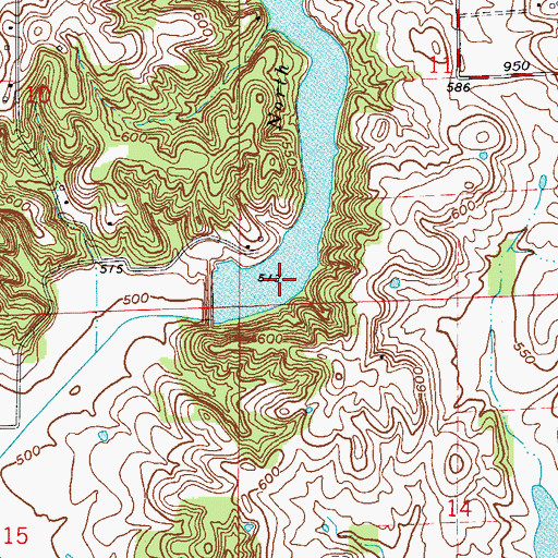 Topographic Map of Prairie Creek Structure Number A-4-1, IN