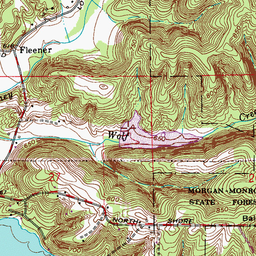 Topographic Map of Egenolf Lake Dam, IN