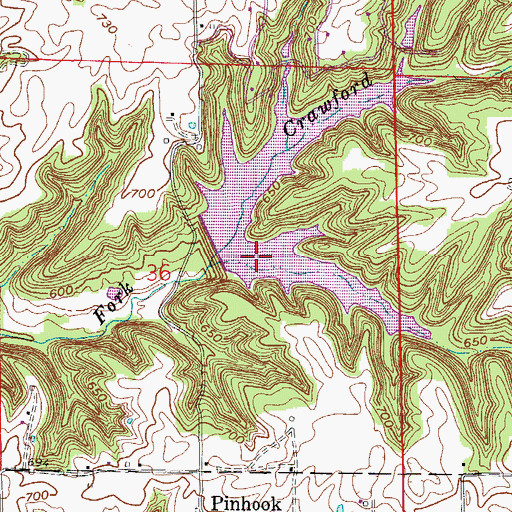 Topographic Map of Ken-Ray Lake, IN