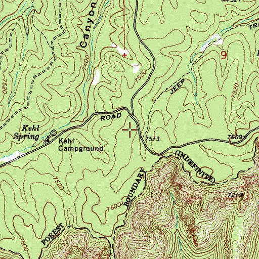 Topographic Map of General George Crook National Recreation Trail, AZ