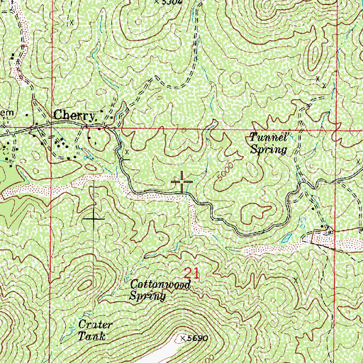 Topographic Map of Home Spring, AZ