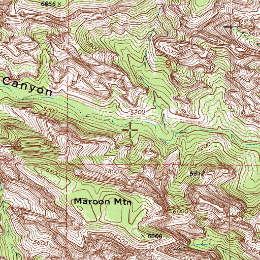 Topographic Map of Red Rock-Secret Mountain Wilderness, AZ