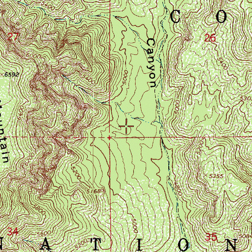 Topographic Map of Munds Mountain Wilderness, AZ