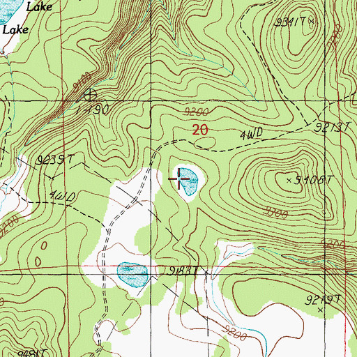 Topographic Map of Saint Marys Tank, AZ