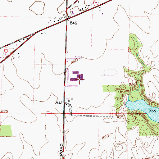 Topographic Map of New Prairie Junior High School, IN