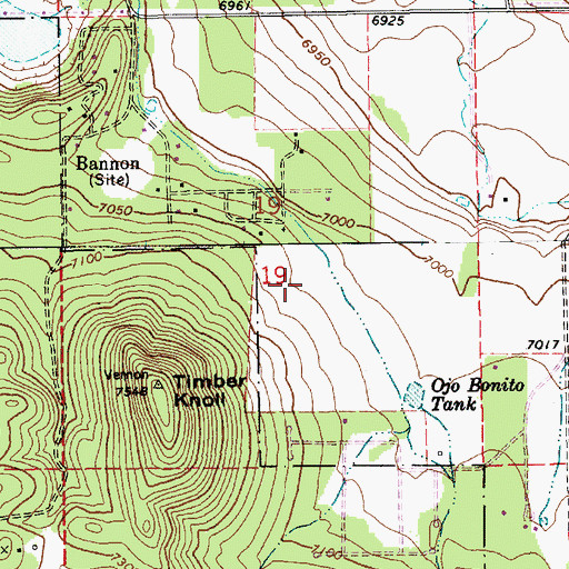 Topographic Map of Private Tank, AZ