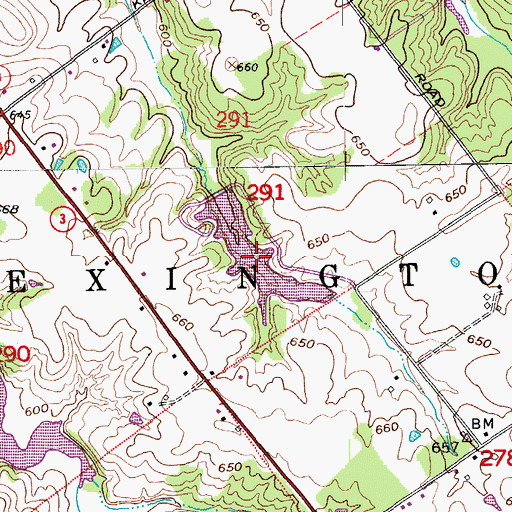 Topographic Map of Marysville Lake, IN