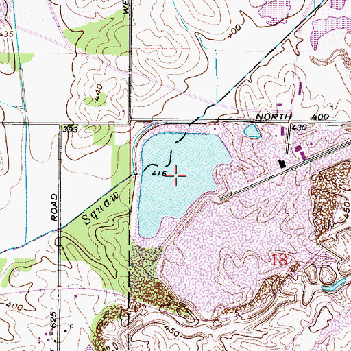 Topographic Map of Washing Recirculating Reservoir, IN