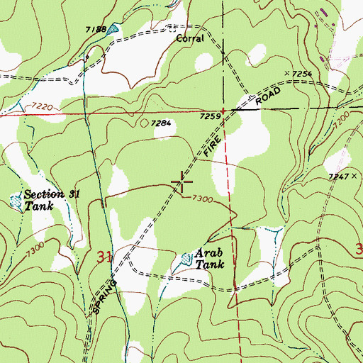 Topographic Map of Section Six Tank, AZ