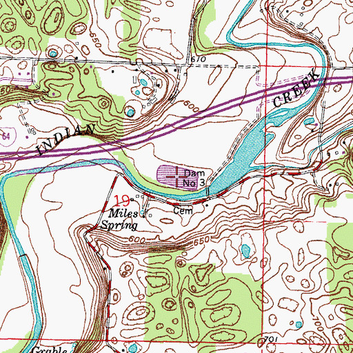 Topographic Map of Lake Number Two, IN