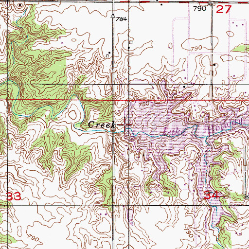 Topographic Map of Holiday Lake Dam, IN