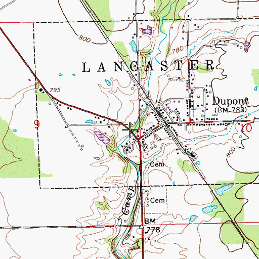 Topographic Map of Dupont Elementary School, IN
