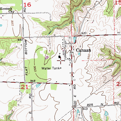 Topographic Map of Canaan Elementary School, IN