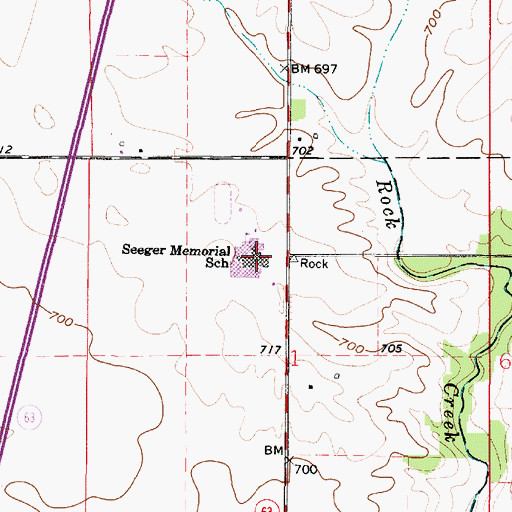 Topographic Map of Warren Central Elementary School, IN