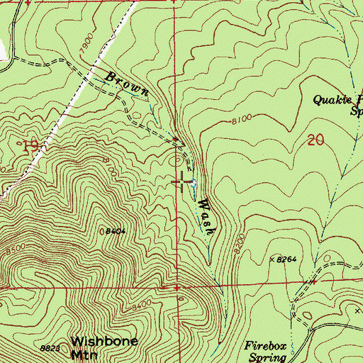 Topographic Map of Section Twenty Tank, AZ