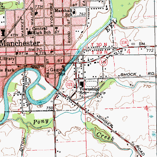 Topographic Map of Chester Elementary School, IN