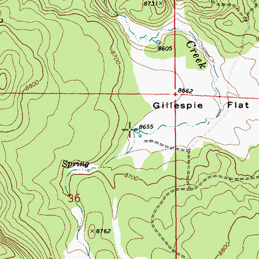Topographic Map of Gillespie Tank, AZ