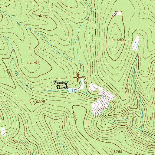 Topographic Map of Tinny Cabin Corral, AZ