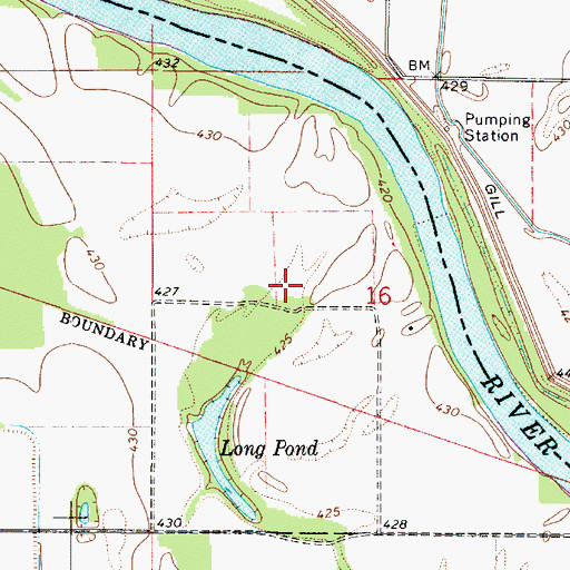 Topographic Map of Washington Elementary and Junior High School, IN