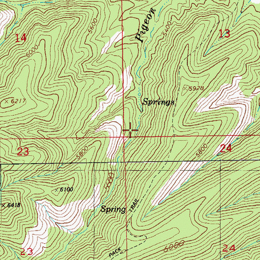 Topographic Map of Pigeon Spring Number One, AZ