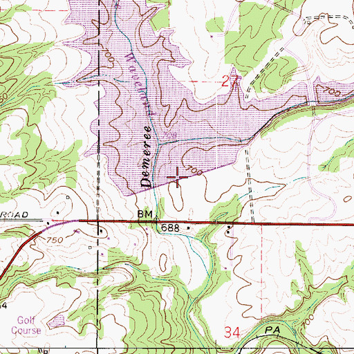 Topographic Map of Little Raccoon Structure Number 8, IN