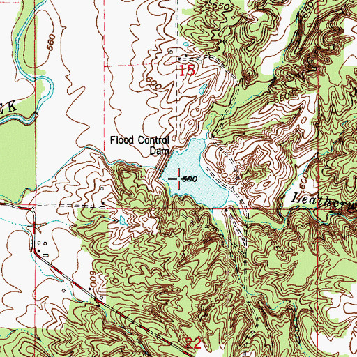 Topographic Map of Little Raccoon Structure Number 16, IN