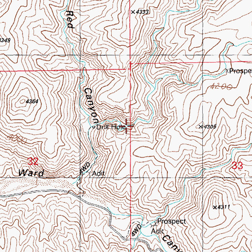 Topographic Map of West Brushy Canyon, AZ