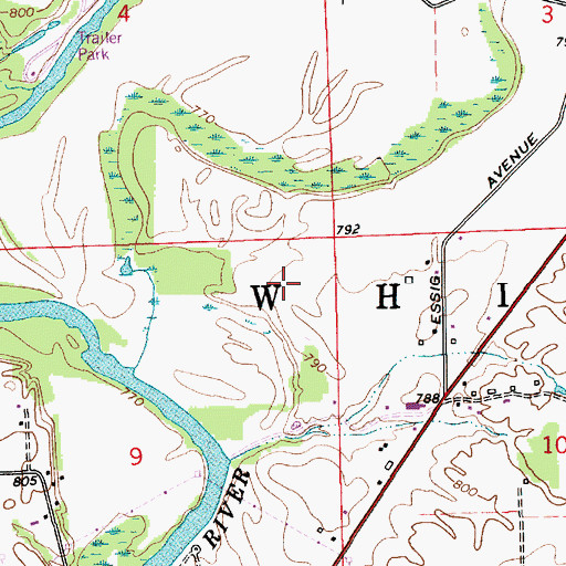 Topographic Map of Clare, IN