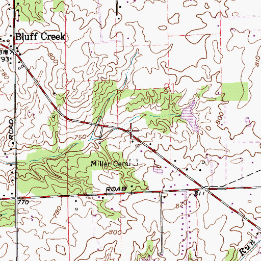 Topographic Map of Elmer C Summit Lake Dam, IN