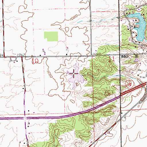 Topographic Map of Castle Lake, IN