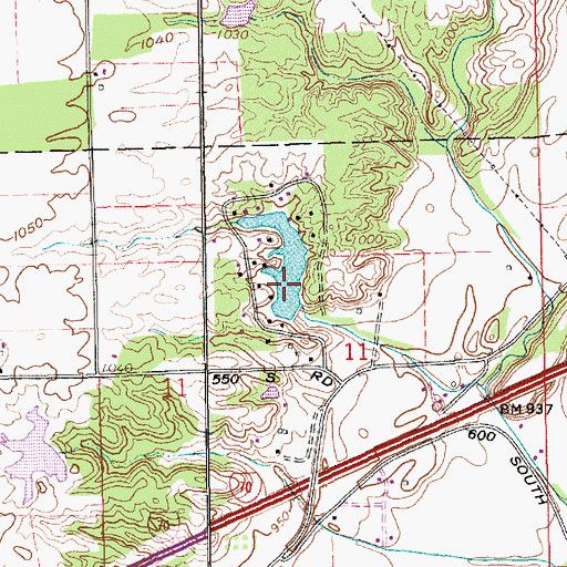 Topographic Map of Lake Haven Dam, IN