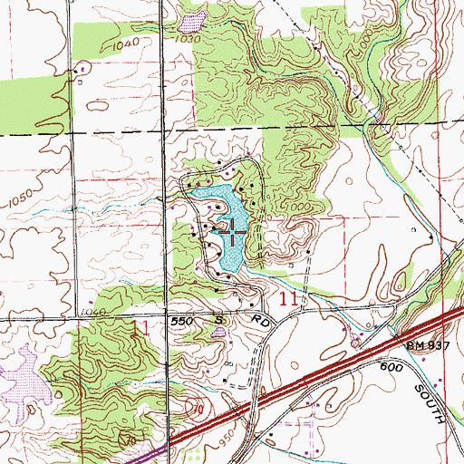 Topographic Map of Lake Haven, IN