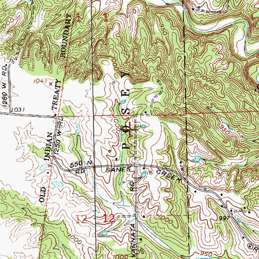 Topographic Map of Champion Acre Lake Dam, IN