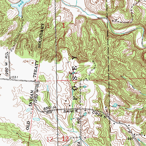Topographic Map of Champion Acre Lake, IN