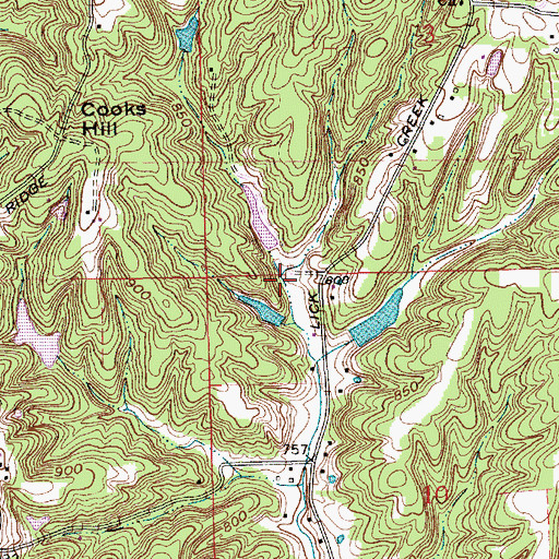 Topographic Map of Fineburg Lake Dam, IN