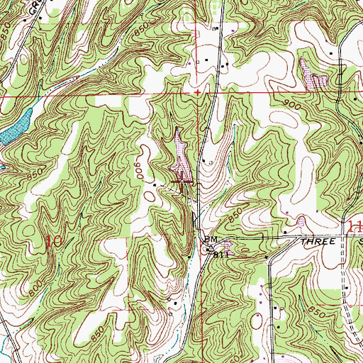 Topographic Map of Merriman Lake Dam, IN
