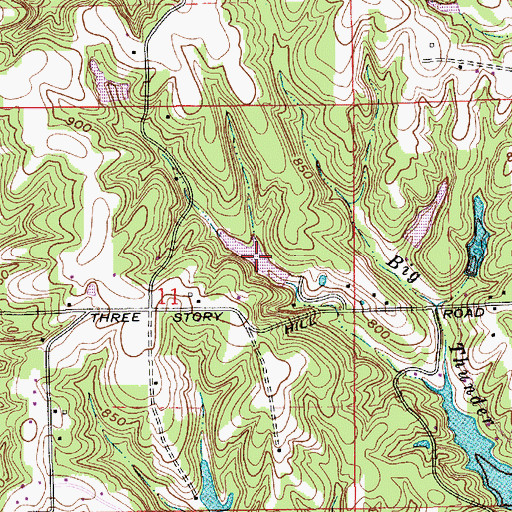 Topographic Map of Autumn Lake, IN