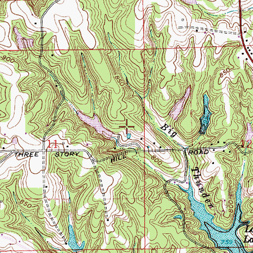 Topographic Map of Autumn Lake Dam, IN