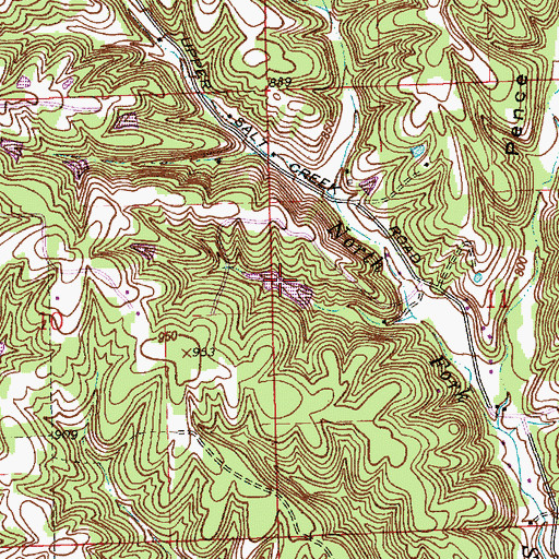 Topographic Map of Bittersweet Lake, IN