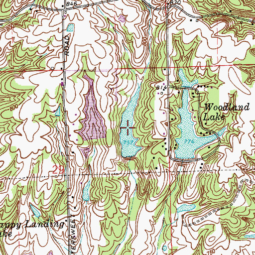 Topographic Map of Smith Lake, IN