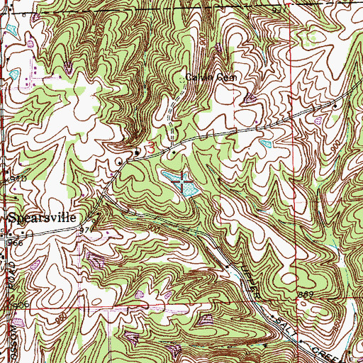 Topographic Map of Parker Lake, IN